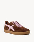 Load image into Gallery viewer, Goodsole Crossroads Coffee Soft Suede/Candy Pink Leather Sneaker