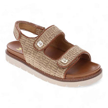 Load image into Gallery viewer, Mia Vita Dakota Natural Raffia Sandal