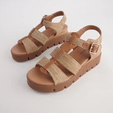 Load image into Gallery viewer, Django & Juliette Rhodesy Coffee Dk Tan/Raffia