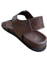 Load image into Gallery viewer, Ziera W Hastice Choc/Croc Leather Sandal