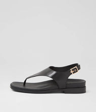 Load image into Gallery viewer, Django & Juliette Enyo Leather Sandal Black