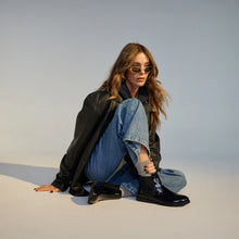 Load image into Gallery viewer, Rollie Chelsea Black Crinkle Patent Boot