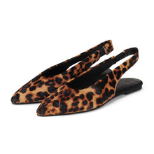 Load image into Gallery viewer, Rollie Pointed Slingback Dark Camel Leopard