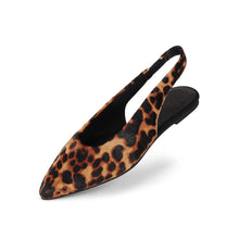 Load image into Gallery viewer, Rollie Pointed Slingback Dark Camel Leopard