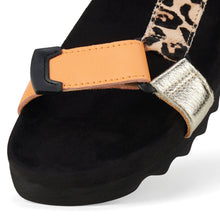 Load image into Gallery viewer, Rollie Sandal Tooth Wedge Multi Leopard