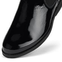 Load image into Gallery viewer, Rollie Chelsea Black Crinkle Patent Boot