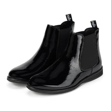 Load image into Gallery viewer, Rollie Chelsea Black Crinkle Patent Boot