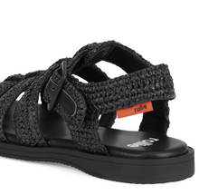 Load image into Gallery viewer, Rollie Fisherman Sandal Weave Tan Black