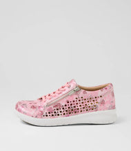 Load image into Gallery viewer, Ziera Shovo Xf Pink Print Leather Sneaker