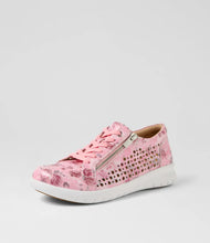 Load image into Gallery viewer, Ziera Shovo Xf Pink Print Leather Sneaker