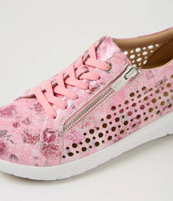 Load image into Gallery viewer, Ziera Shovo Xf Pink Print Leather Sneaker