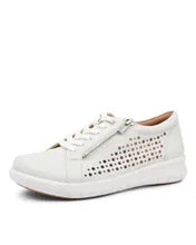 Load image into Gallery viewer, Ziera Shovo White Leather Sneaker