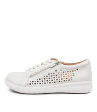 Load image into Gallery viewer, Ziera Shovo White Leather Sneaker