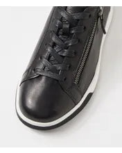 Load image into Gallery viewer, Ziera Aito XF Black Leather Sneaker