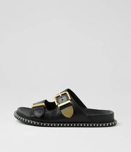 Load image into Gallery viewer, Ziera Iyami W Black Leather Sandal