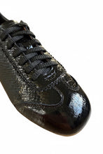 Load image into Gallery viewer, Alfie and Evie Quinn Black Snake Low Profile Sneaker
