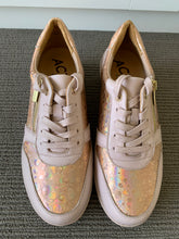 Load image into Gallery viewer, Ziera Newton W Dusty Pink-Rose Gold Groove Leather Sneakers

