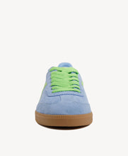 Load image into Gallery viewer, Goodsole Crossroads Blue Soft Suede/Neon Green Leather Sneaker
