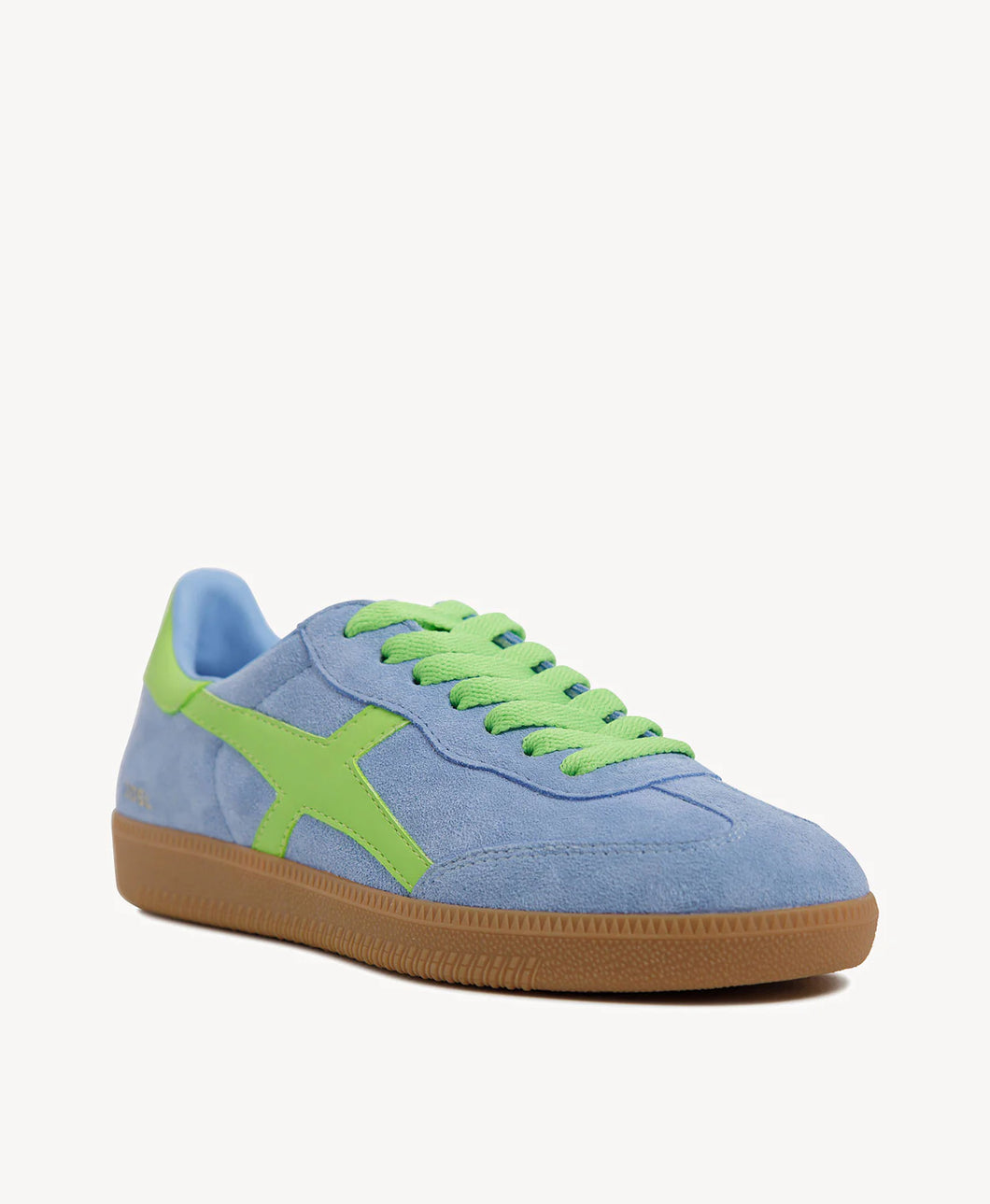 Goodsole Crossroads Blue Soft Suede/Neon Green Leather Sneaker