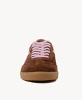 Load image into Gallery viewer, Goodsole Crossroads Coffee Soft Suede/Candy Pink Leather Sneaker
