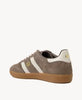 Goodsole Parallel Walnut Brown soft suede/Ivory Leather Sneaker