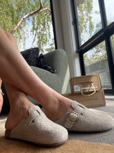 Load image into Gallery viewer, Alfie &amp; Evie Totty Beige Rough Suede Slide
