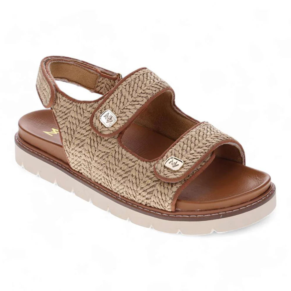 Mia Vita Dakota Natural Raffia Sandal