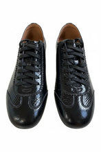 Load image into Gallery viewer, Alfie and Evie Quinn Black Snake Low Profile Sneaker
