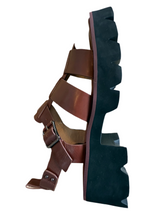 Load image into Gallery viewer, Alfie &amp; Evie Distant Brown Oiled Leather Fisherman Sandal
