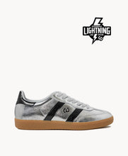 Load image into Gallery viewer, Goodsole Parallel Silver Metallic/Black Leather

