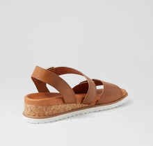 Load image into Gallery viewer, Ziera Vamsy W Tan White Leather Sandal
