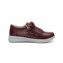 Load image into Gallery viewer, Ziera Shovo Burgundy Leather Sneaker
