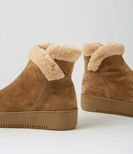 Load image into Gallery viewer, Django &amp; Juliette Warmer light Choc Beige Suede Fur Ankle Boot
