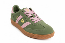 Load image into Gallery viewer, Goodsole Parallel Sage/Pink Suede
