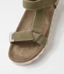 Rollie Sandal Tooth Wedge Sage/White