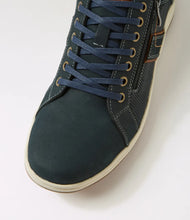 Load image into Gallery viewer, Rockport Jeraldo Navy Nubuck Lace Up Shoes with Zip
