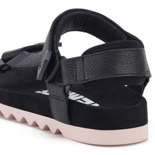 Load image into Gallery viewer, Rollie Sandal Tooth Wedge Black/Pink
