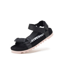 Load image into Gallery viewer, Rollie Sandal Tooth Wedge Black/Pink
