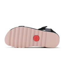 Load image into Gallery viewer, Rollie Sandal Tooth Wedge Black/Pink
