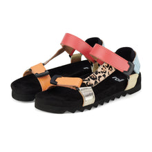 Load image into Gallery viewer, Rollie Sandal Tooth Wedge Multi Leopard
