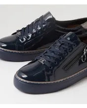 Load image into Gallery viewer, Ziera Pamela Xf Navy Pewter Patent Leather
