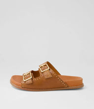 Load image into Gallery viewer, Ziera Havro W Tan/Pale Gold Sandal
