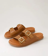 Load image into Gallery viewer, Ziera Havro W Tan/Pale Gold Sandal
