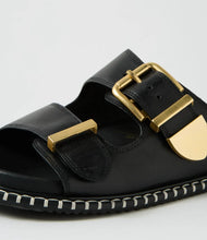 Load image into Gallery viewer, Ziera Iyami W Black Leather Sandal
