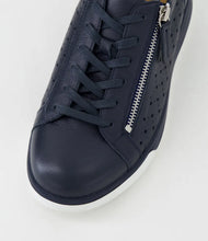 Load image into Gallery viewer, Ziera Aurie Navy Leather Sneaker
