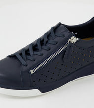 Load image into Gallery viewer, Ziera Aurie Navy Leather Sneaker
