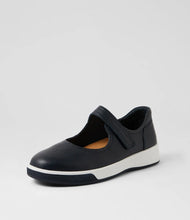 Load image into Gallery viewer, Aitch XF Navy Leather Flat
