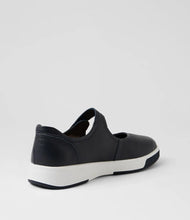 Load image into Gallery viewer, Aitch XF Navy Leather Flat

