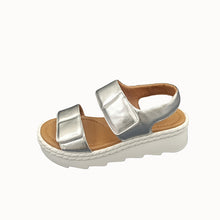 Load image into Gallery viewer, Alfie &amp; Evie Secret Silver Leather Sandal
