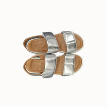 Load image into Gallery viewer, Alfie &amp; Evie Secret Silver Leather Sandal
